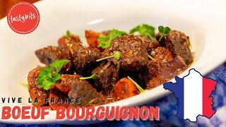 Boeuf bourguignon (REZEPT) - geschmortes Rindfleisch in Rotwein 🍷