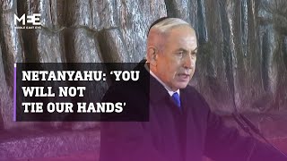 Netanyahu uses Holocaust memorial event to say international community ‘will not tie Israel's hands’