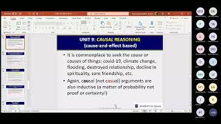 2022 UGRC 150 Unit 9 (Causal Reasoning)