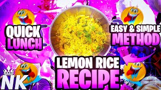 Lemon Rice || Quick Lunch || Easy Lunch Box Recipe || Indian Recipes || Nila's Kitchen