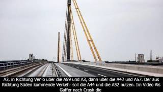 A40 voll gesperrt! riss in rheinbrücke bei duisburg entdeckt