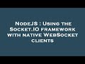 NodeJS : Using the Socket.IO framework with native WebSocket clients
