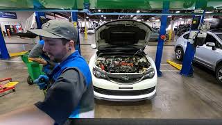 Subaru STi engine removal time lapse