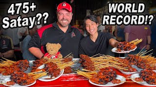 Singaporean Chicken Satay Eating Challenge World Record Attempt w/ @ZermattNeo in Singapore!!