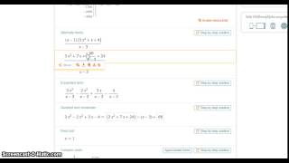 Using Wolfram Alpha to do polynomial division