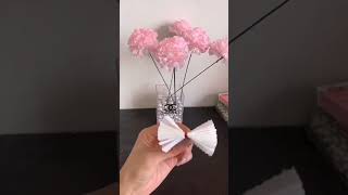 #DIY tissue paper flower ideas 🥀 #youtubeshorts #craft #decoration #flowers #ide