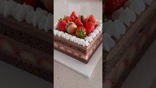 딸기 초코 케이크 만들기 Strawberry Chocolate Cake