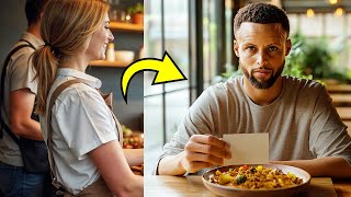 Waitress Is Only Person Nice To Steph Curry. The Next Day She Arrives To Work In A Mercedes And...