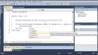 Visual Basic Tutorial 125 StreamReaders ‏