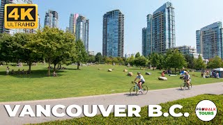 Vancouver B.C. City Walking Tour in 4K - 12.5 Miles/20Km