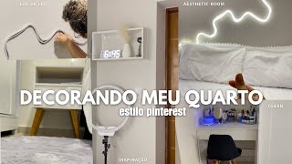 DECORANDO MEU QUARTO ESTILO PINTEREST AESTHETIC | coloquei fita\\mangueira de led neon no meu quarto