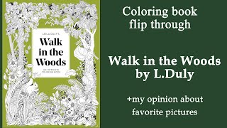 A Walk in the Woods: An Intricate Coloring Book  by Leila Duly / Flip through #adultcoloring