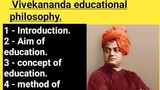 Vivekananda / Vivekananda educational philosophy