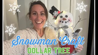 ❄️ SNOWMAN DIY ❄️ DOLLAR TREE CRAFT |DOLLAR TREE WINTER DIY ☃️