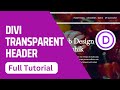 how to create transparent menu in Divi Theme | Divi Transparent Header | Divi Theme Customization