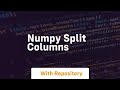 numpy split columns