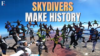 Watch: 96 Skydivers Join Hands to Set a New Record