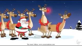 Der Weihnachtsmann und seine Rentiere