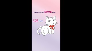How To Draw So Cute Cat | How To Draw A Kitten Easy | Art And Thinking #shorts