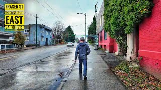 Vancouver Walk 🇨🇦 - E Broadway | Fraser | Kingsway (Narrated)