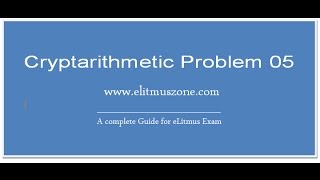 Cryptarithmetic Problem 05