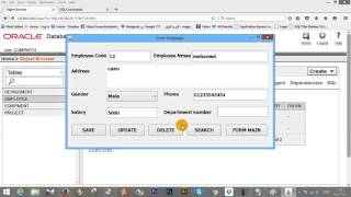 Design Forms JDeveloper Button Update & Search