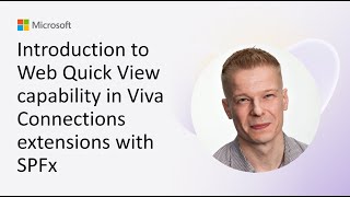 Introduction to Web Quick View capability in Viva Connections extensions with SPFx