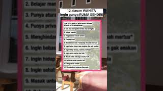 12 alasan wanita ingin punya rumah sendiri #fyp #trending #fakta #viralvideo