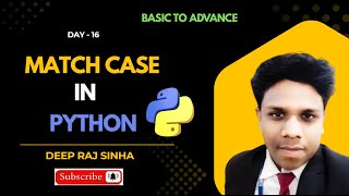 Match Case (Day #16) in Python Programming with coding | Complete Python Course | Explained in Hindi