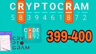 CRYPTOGRAM Word Logic Puzzles level 399 400