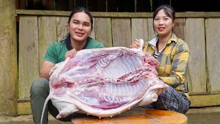 how to process pork for sale at market, daily life on farm, SURVIVAL ALONE