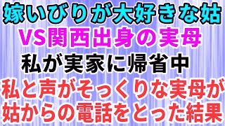 【スカッとする話】嫁いびりが大好きな姑にブチギレて実家に帰省中→私と声がそっくりな実母が姑からの電話を受け取った結果