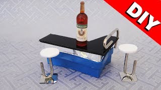 Bar Counter | DIY Miniature dollhouse  furniture - easy crafts ideas