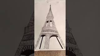 Eiffel tower 🗼#mandalaart #eiffeltower #trendingshorts #ytshort