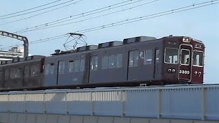 2018.10.31 阪急 3300系3309F 普通梅田行き到着 相川駅 阪急電鉄 阪急電車