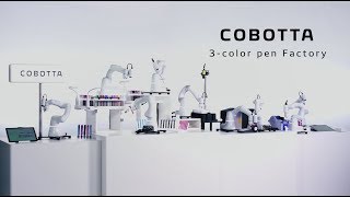 3-color pen factory by collaborative robot COBOTTA