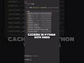 How to cache in python with redis #coding #redis #python #developer #database #caching