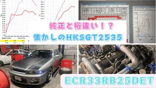 スカイラインECR33持ち込まれたHKS2535タービンブロー！オーバーホールしてコンピューターセッティングをして何馬力出るのか！？