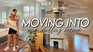MOVING VLOG | empty house tour, unpacking, decorating, & settling into our cozy Dallas home!