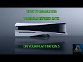 How To Enable VRR On The Playstation 5