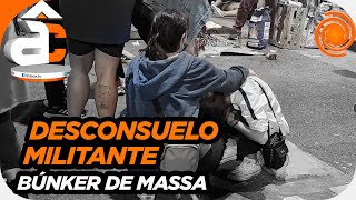 La TRISTEZA de los militantes de Massa luego de conocer la derrota: "Estoy muy decepcionada"