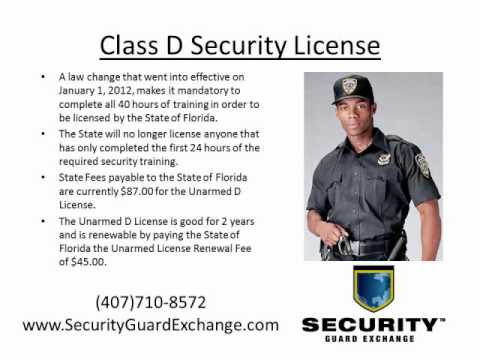 Florida Class D Security License Orlando Florida Class D Security License Orlando