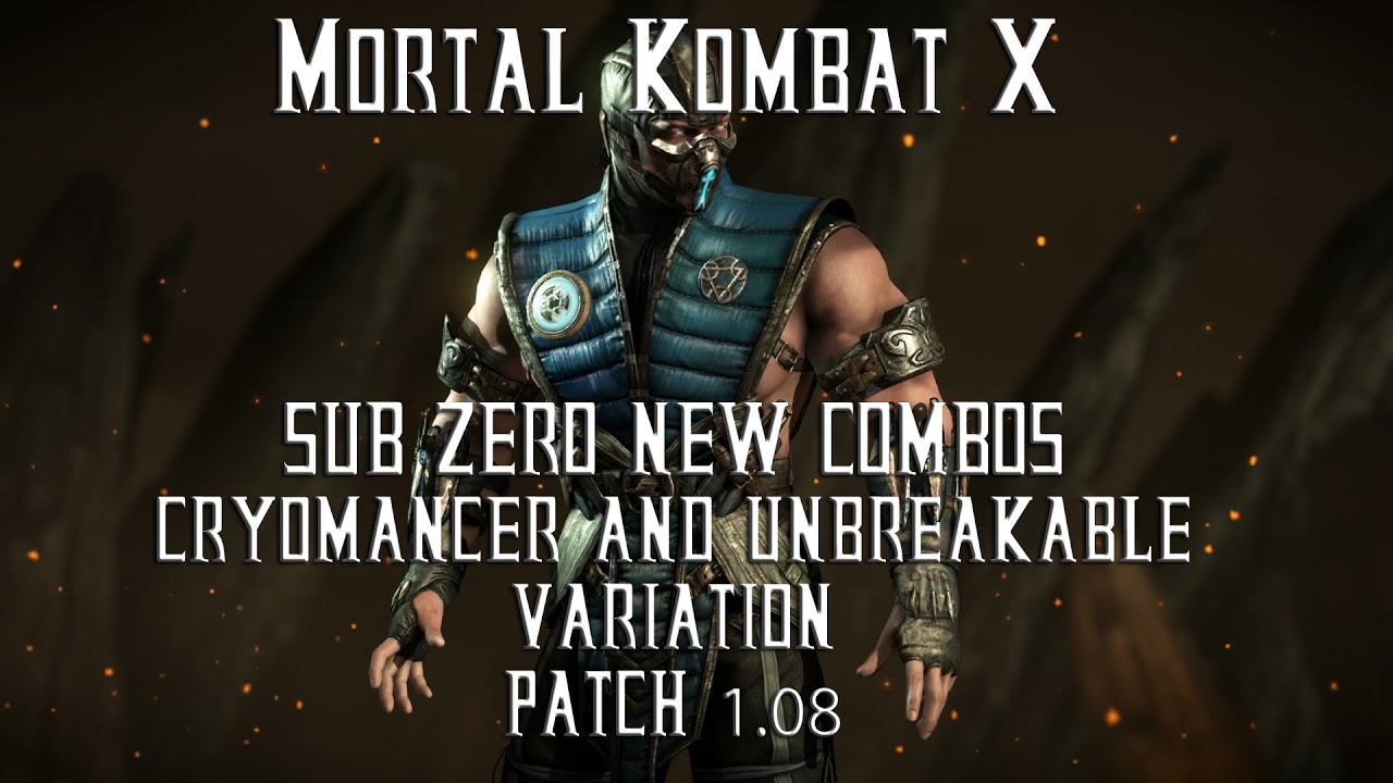 Sub Zero: Mortal Kombat X Sub Zero Combos