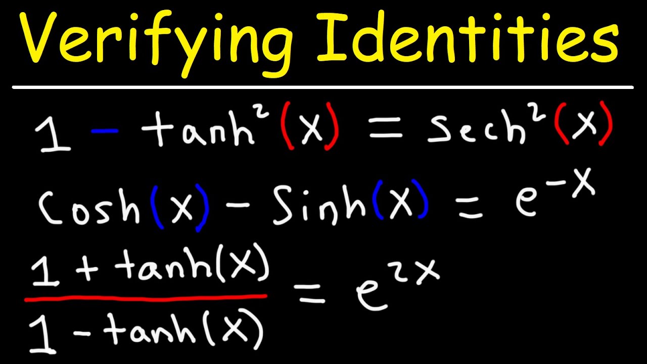 Verifying Hyperbolic Trig Identities - YouTube