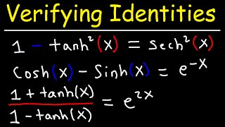 Verifying Hyperbolic Trig Identities