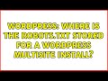 Wordpress: Where is the robots.txt stored for a WordPress Multisite install? (2 Solutions!!)