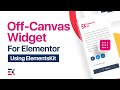 How to Use Elementor Off Canvas Widget for Menu and Header | ElementsKit
