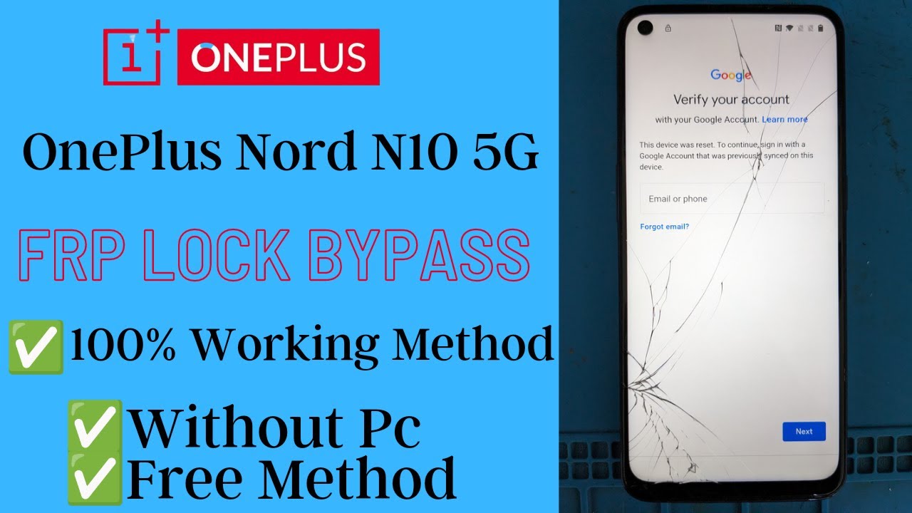 OnePlus Nord N10 5G Frp Bypass 100% Free Method Without Pc|Frp Bypass ...