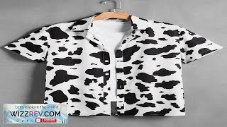 ROMWE Street Life Men Cow Print Shirt Without Tee School SHEIN Review