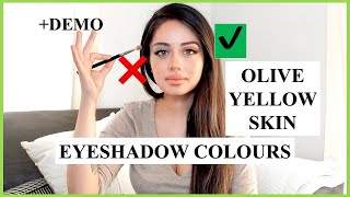 Olive/ Yellow/ Medium/ Tan Skin Tones - What Eyeshadow Colours Look Best? + Demo